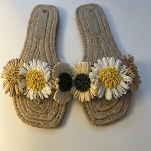 ASOS Tan Floral Espadrille Slides